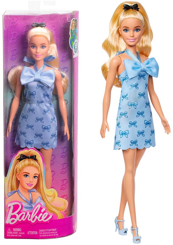 Barbie Looks Doll #23 with Blue Dress Y2K Fashion Doll 2023 Mattel HRM15 - We-R-Toys