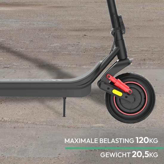 Wispeed - Airo V16 - Elektrische Step - 60km bereik - Dubbele vering - 25 km/u - 700W Motor - 10” Luchtbanden - LED Display - Schijfrem - Zwart
