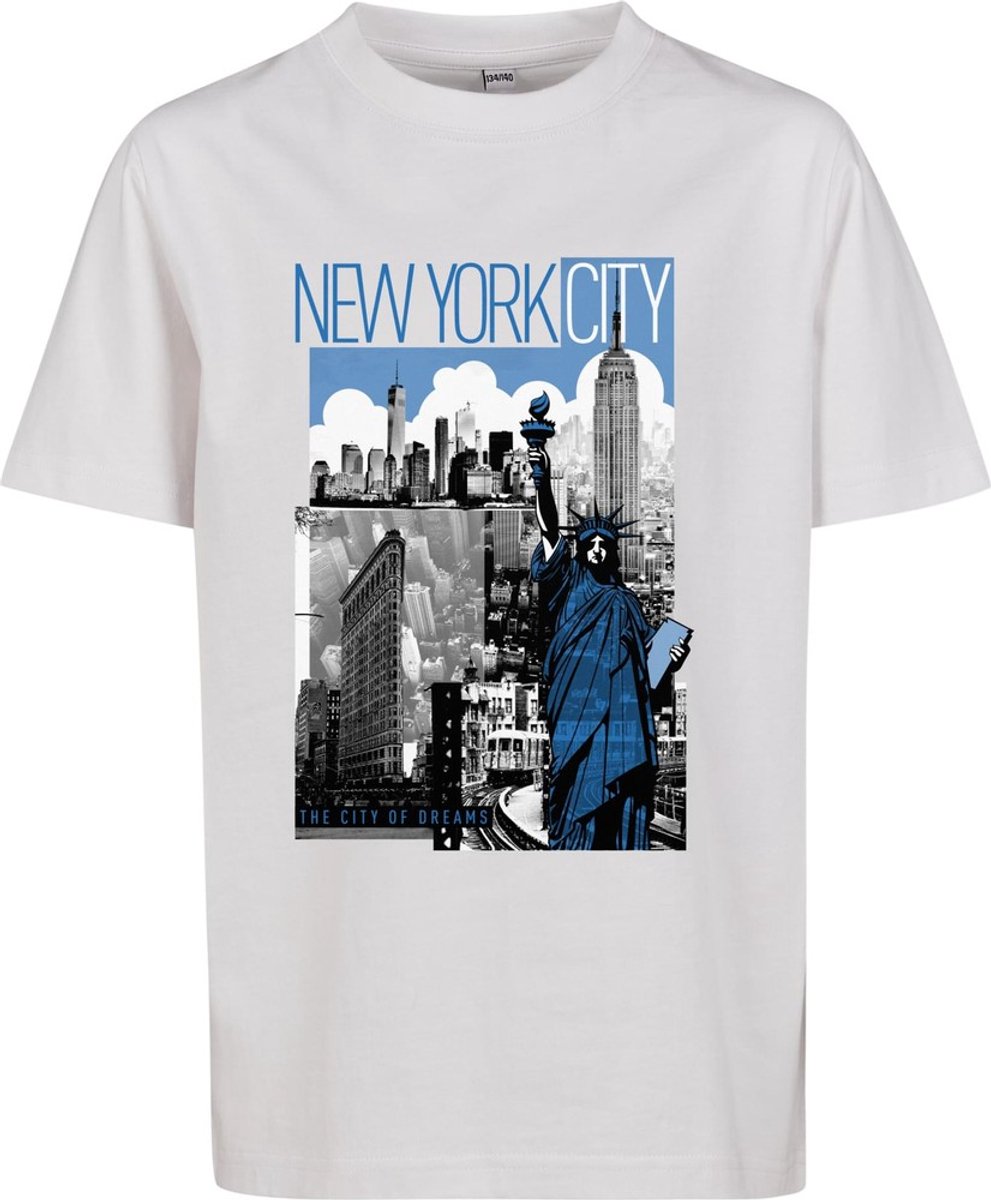 Mister Tee New York City Kinder T-shirt Kids 122/128 Wit