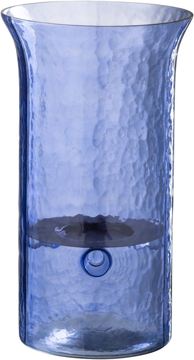 J-Line windlicht Tarifa Smal - glas - blauw - large