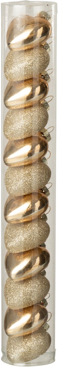 J-Line hanger Hart - glas - goud - doos van 12