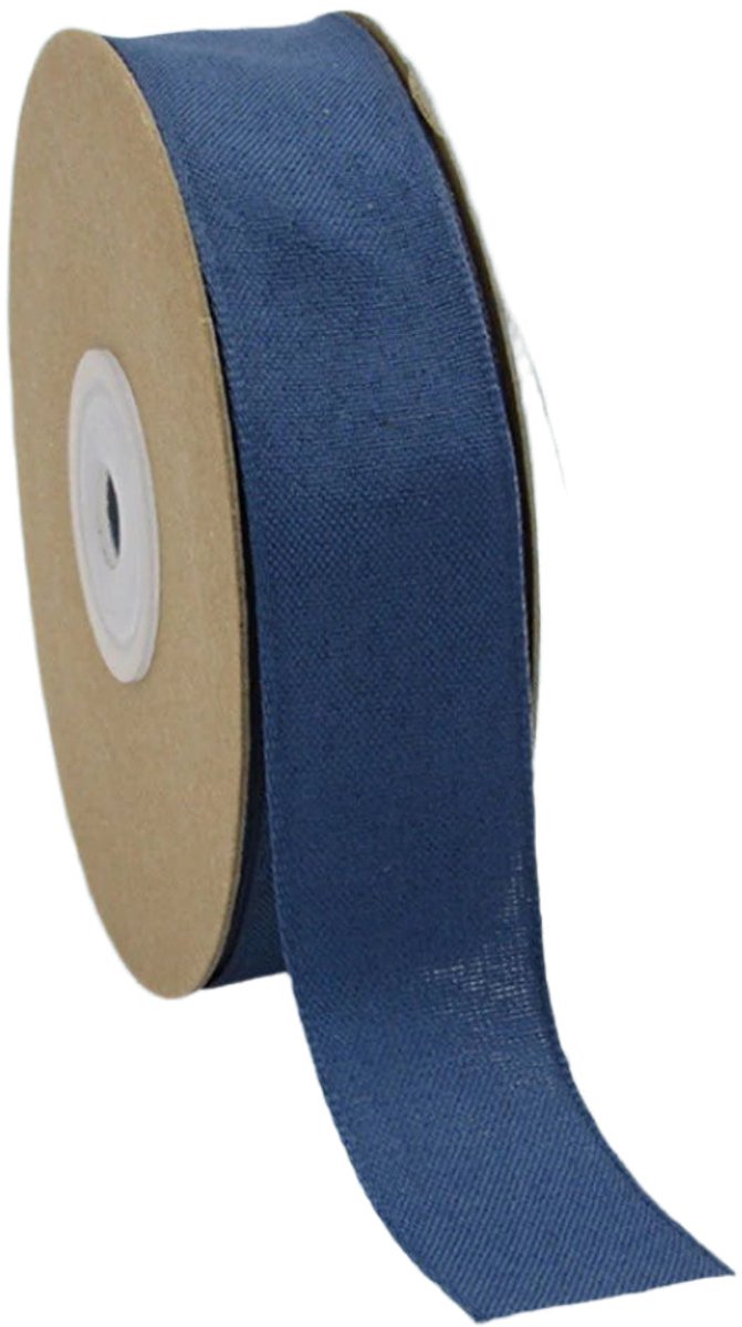Wired Naturel Katoenlint Blauw – 25 mm × 20 m
