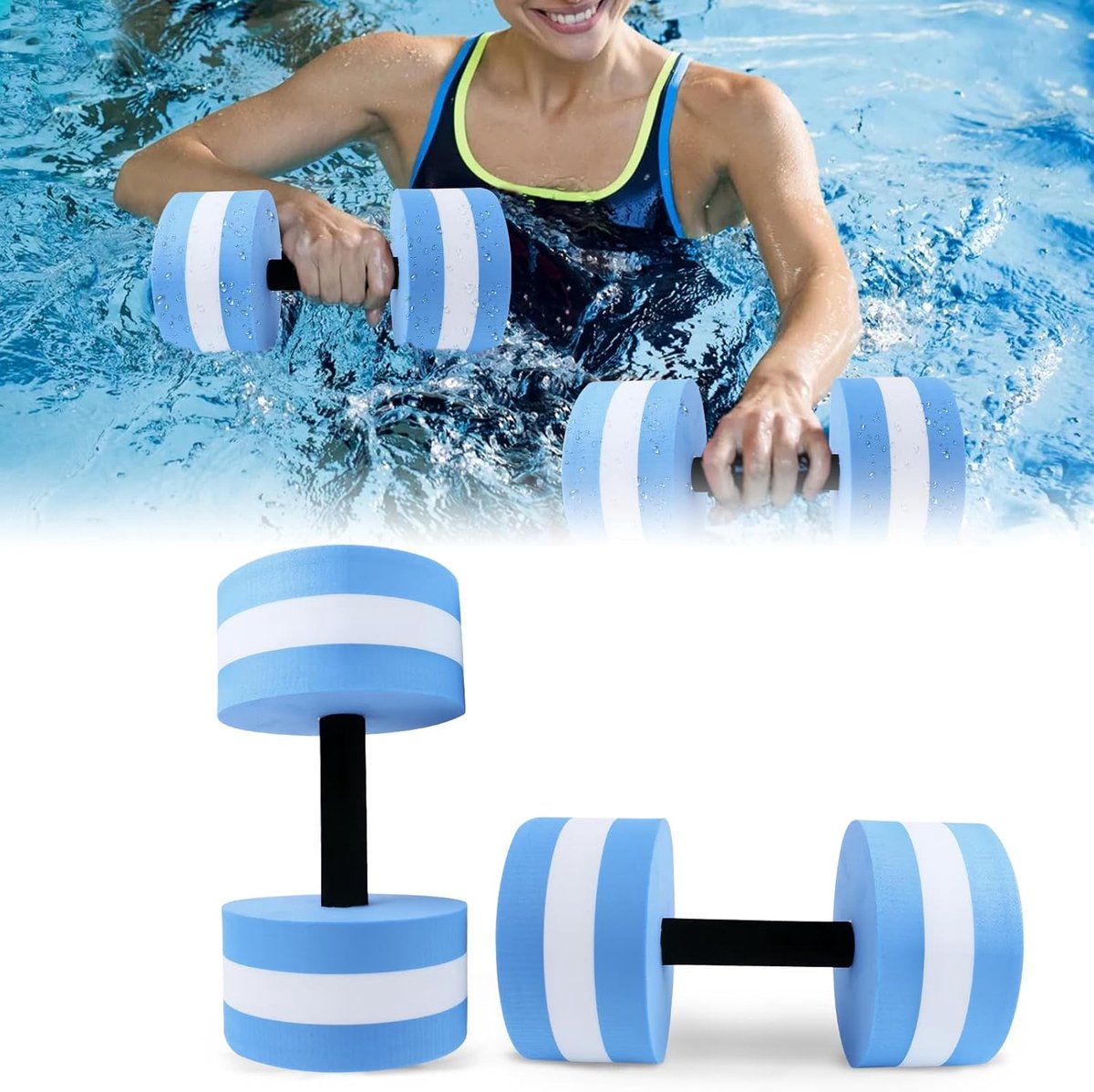 Poids Piscine Lot De 2 Haltères Aquatiques Pour Exercices En Piscine, équipement De Fitness, équipement D'aérobic, équipement De Fitness Pour La Perte De Poids, La Piscine, Le Fitness (jaune Aquagym Accessoires