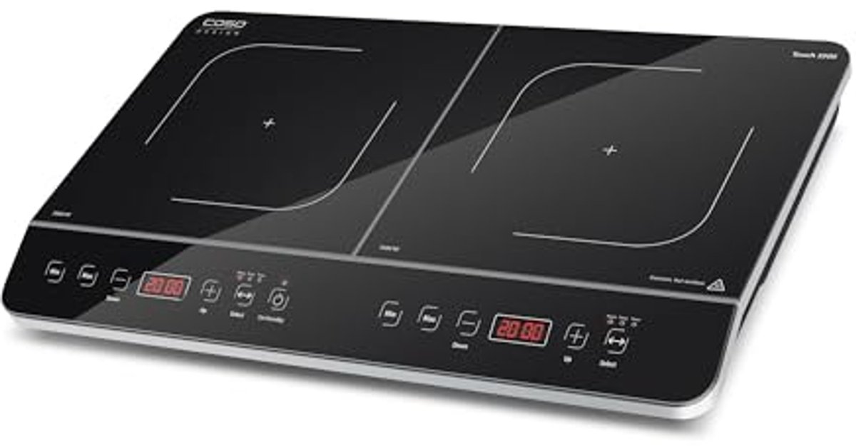 Dubbele Mobiele Inductiekookplaat 3500 Watt - 60-240 °C, 6 Standen, Veiligheidsfunctie