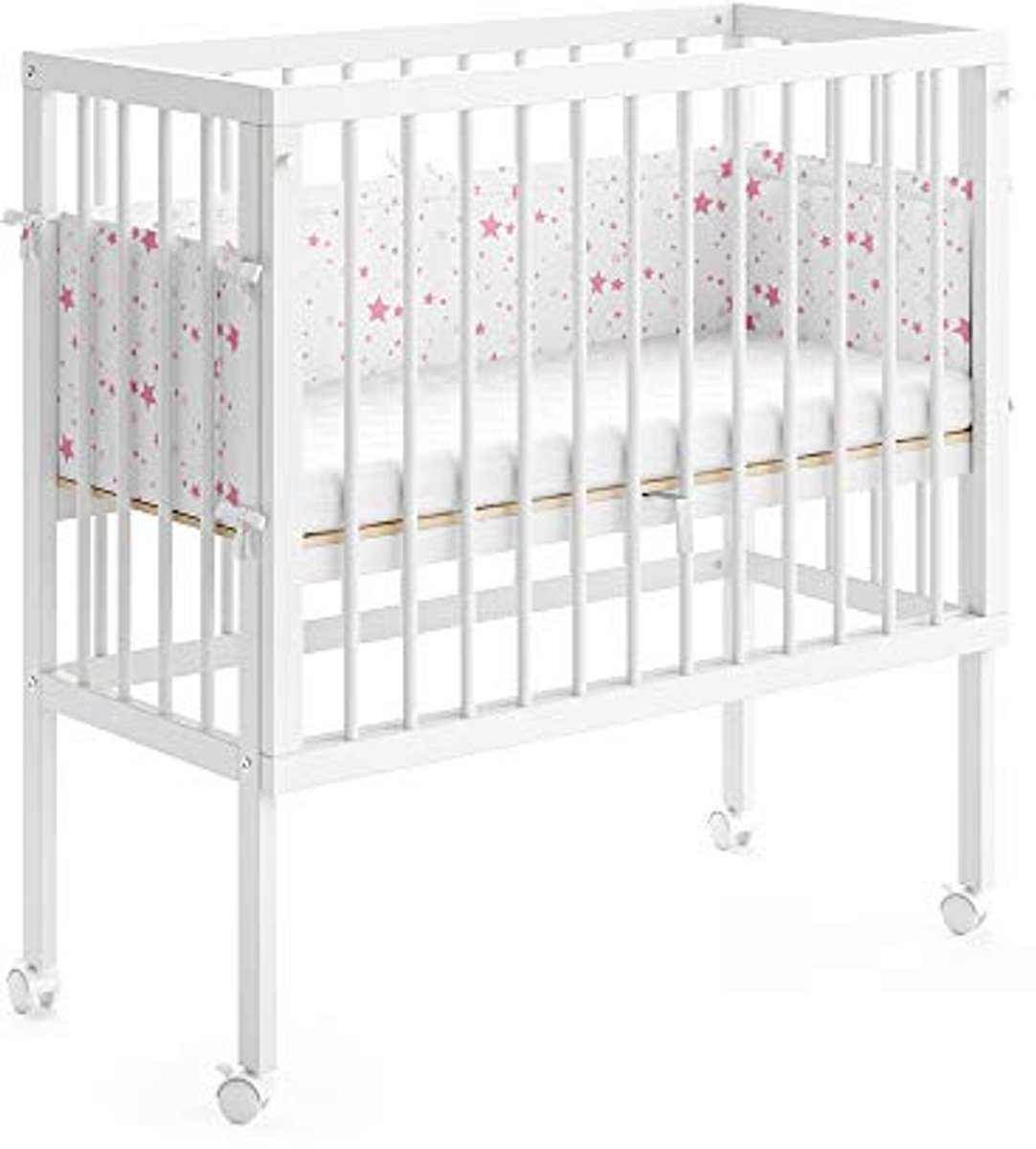 Image of Aanschuifbed Wit met 2 Zijrails - 40 x 90 cm