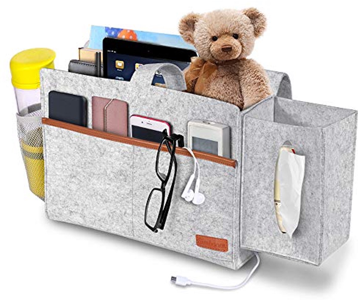 Opbergzak voor Bed en Bank - Organizer voor Boeken, Telefoon, en iPad