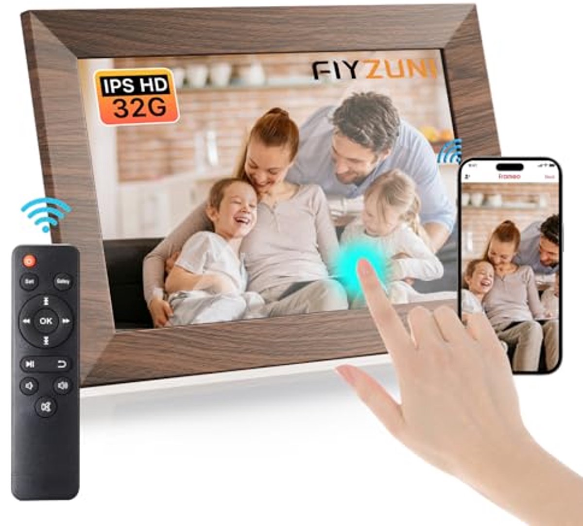 Digitale fotolijst 10,1 inch met WiFi en 32 GB geheugen