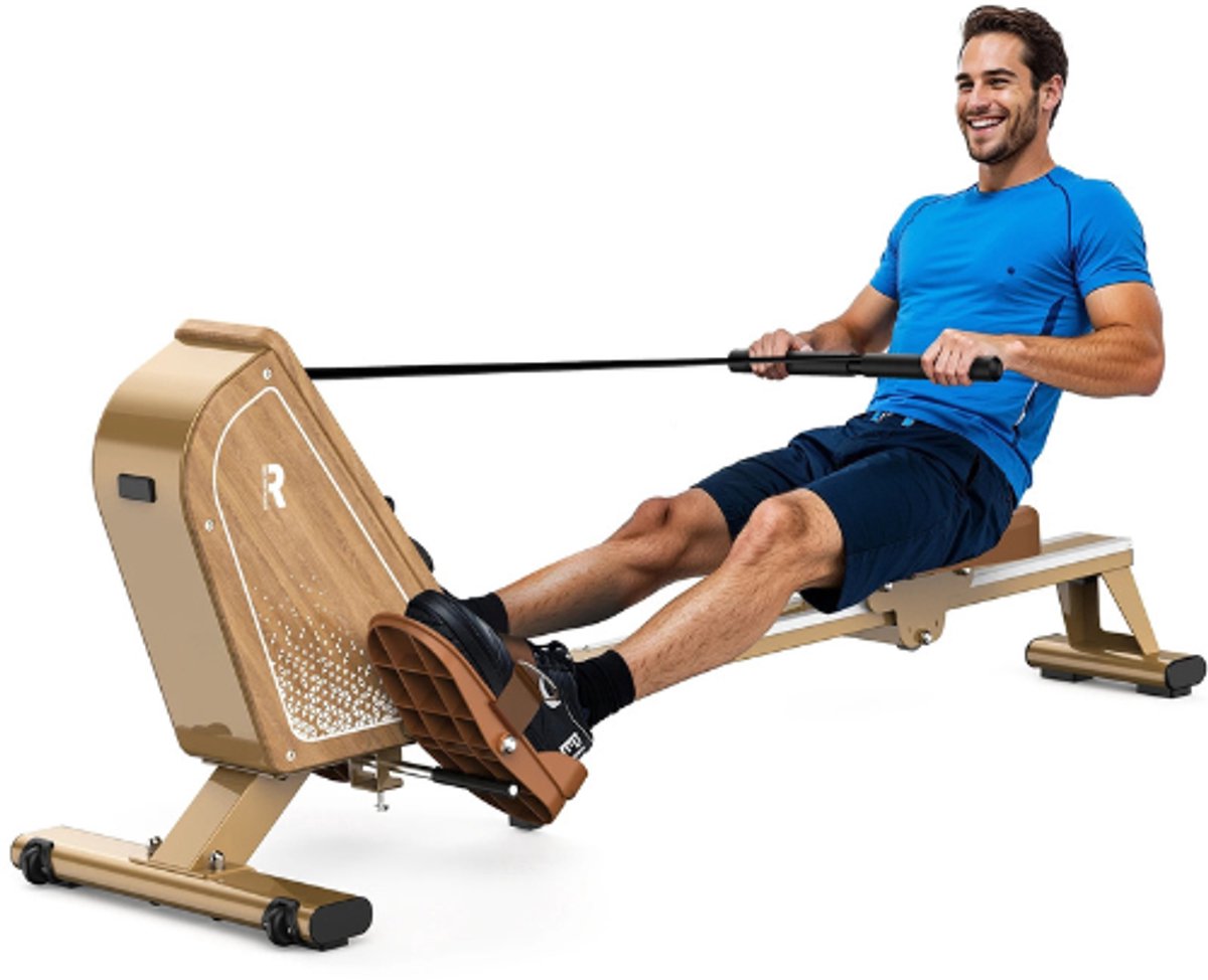 Amolass Roeitrainer Inklapbaar Hout 16 Weerstandniveaus - Amolass - €239,95