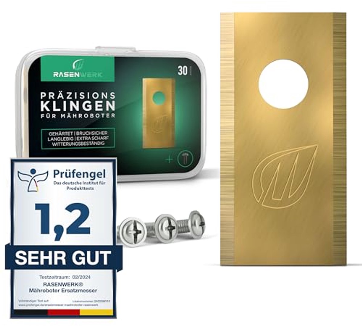 Hoogwaardige robotmessen met schroeven - Universele reservemesjes voor robotmaaiers - Set van 30 stuks - Hoogwaardige - €69,87