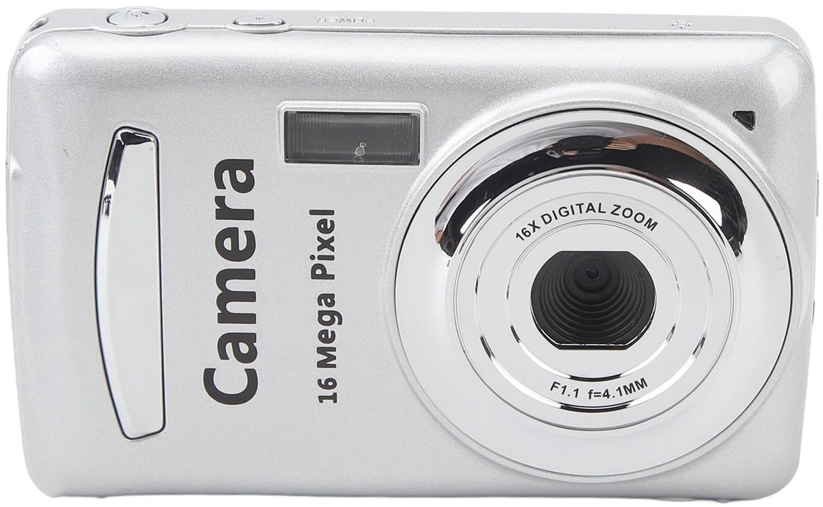 Digital Camera, 16x Digital Zoom Camera with 2.4 Inch Screen, Auto Focus, Multi-Axis Stabilization, 1080P 16MP, Portable Small Camera for Boys, Girls, Teens, Students