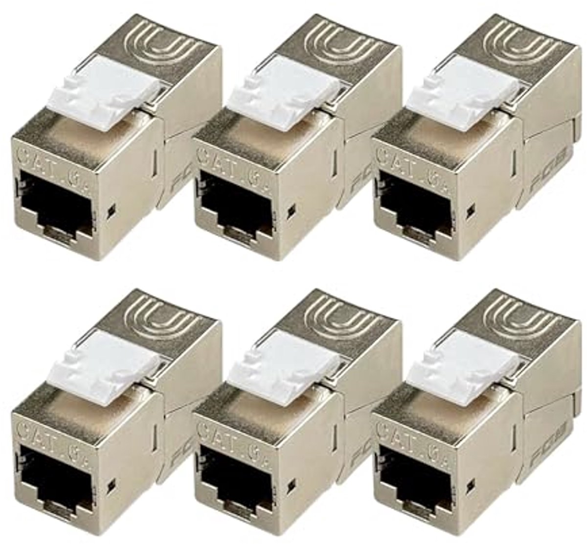 10Gbps RJ45 CAT 6A Keystone Module - Shielded Network Jack for Ethernet