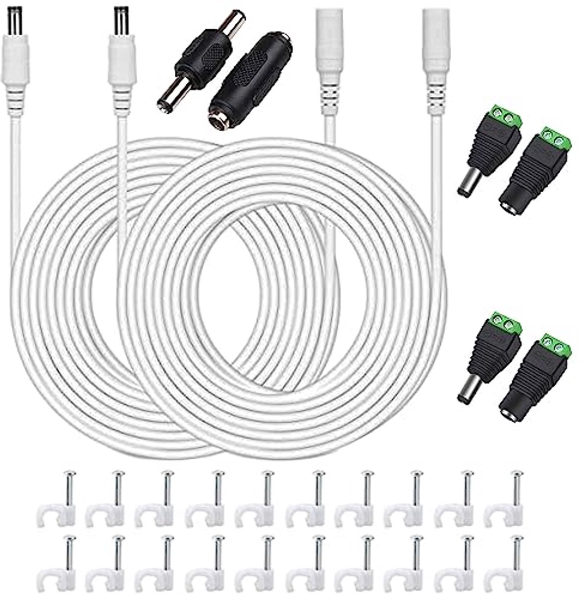 Verlengkabel 12V 3 Meter voor CCTV en LED-toepassingen - 2 Stuks