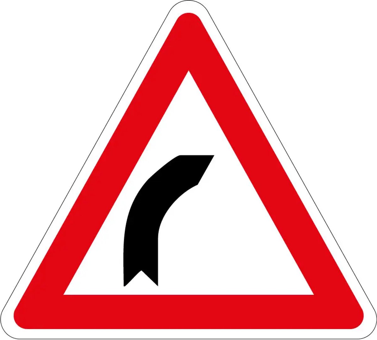 Bocht naar rechts sticker - J2 | 30 cm