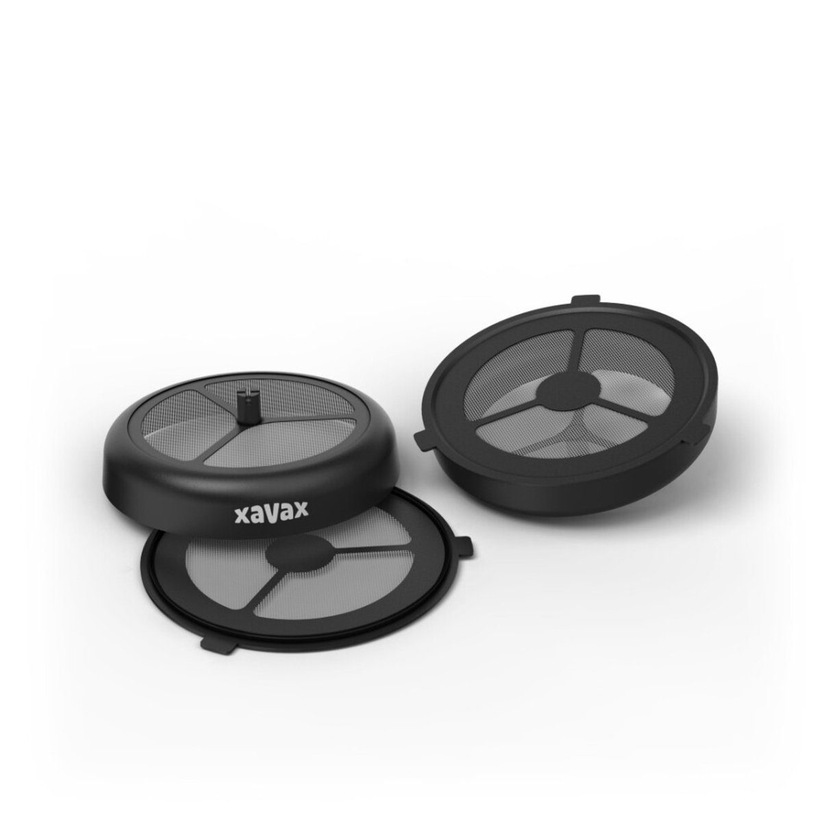 Xavax Hervulbare pads, set van 2 voor Senseo e.d., padfilter herbruikbaar, zw