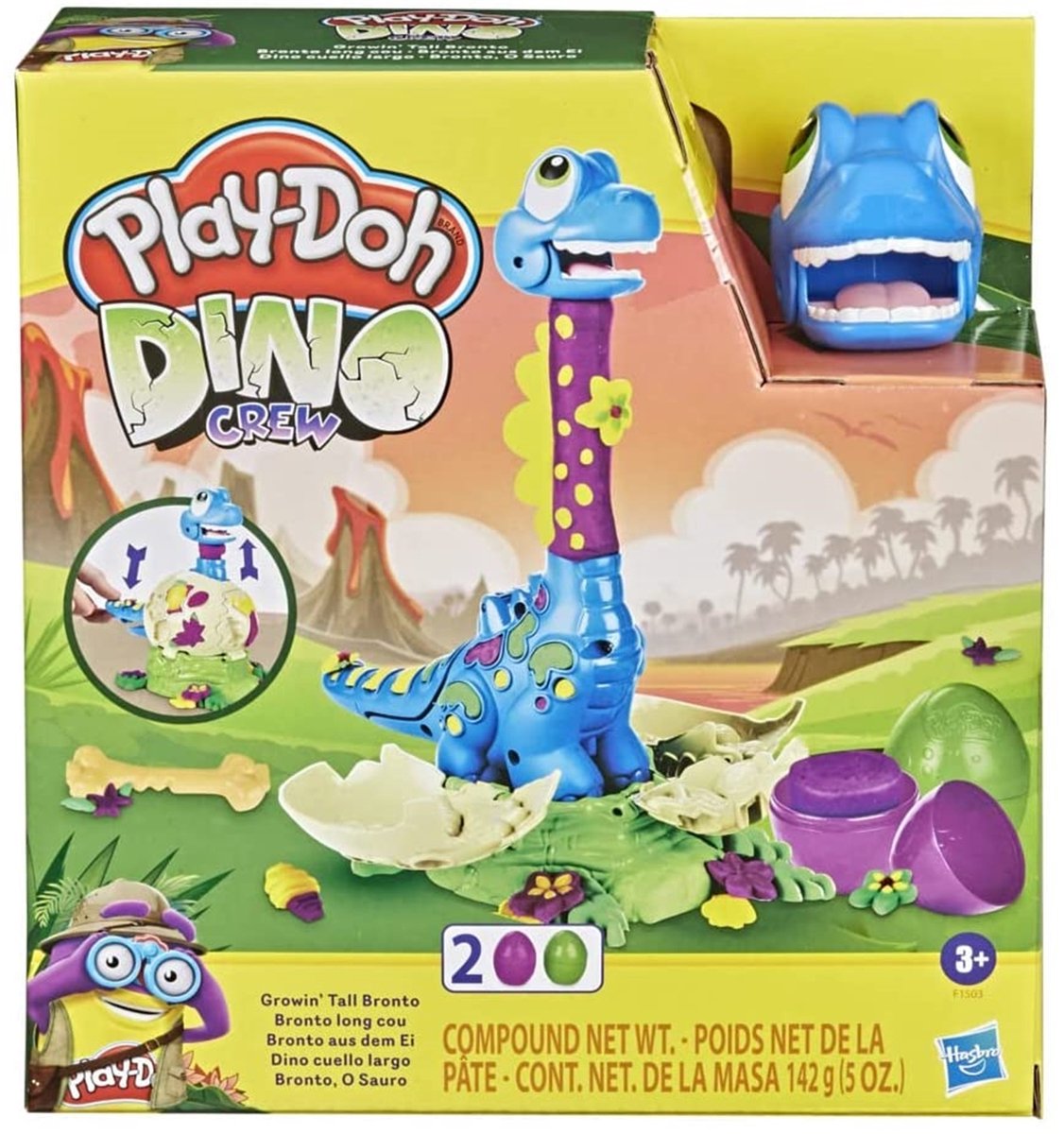 Play-Doh Dino Crew Langnek Bronto - Klei Speelset — afbeelding 2