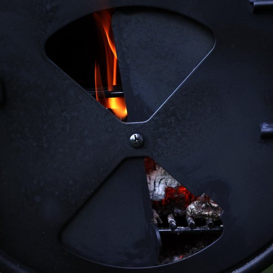 TAINO CHIEF 130 KG rookoven - BBQ grill openhaard rookoven houtskool grill 3,5mm staal — afbeelding 3