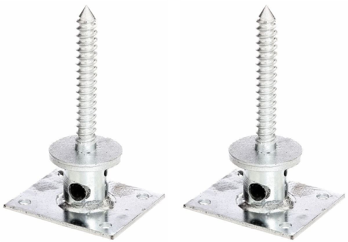 Alberts 2 x paaldrager, voor opschroeven, Schraubenlänge 120 mm, buis-Ø 42 mm, thermisch verzinkt