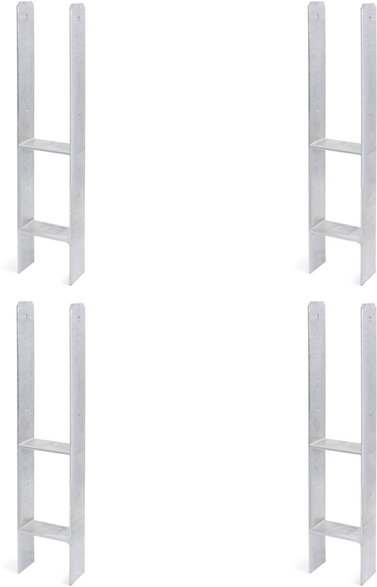 Alberts 4 x H-paaldrager, 116x600 mm, materiaaldikte 5 mm, diepte 60 mm, thermisch verzinkt