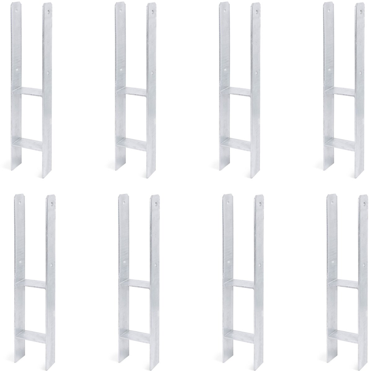 Alberts 8 x H-paaldrager, 121x600 mm, materiaaldikte 5 mm, diepte 60 mm, thermisch verzinkt