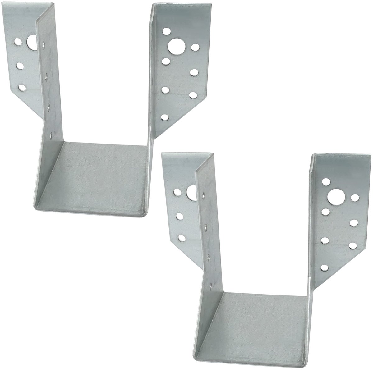 C58631 - Set van 2 bar schoenen - 60 x 100 x 75 mm - Geperforeerd van gegalvaniseerd staal Z275