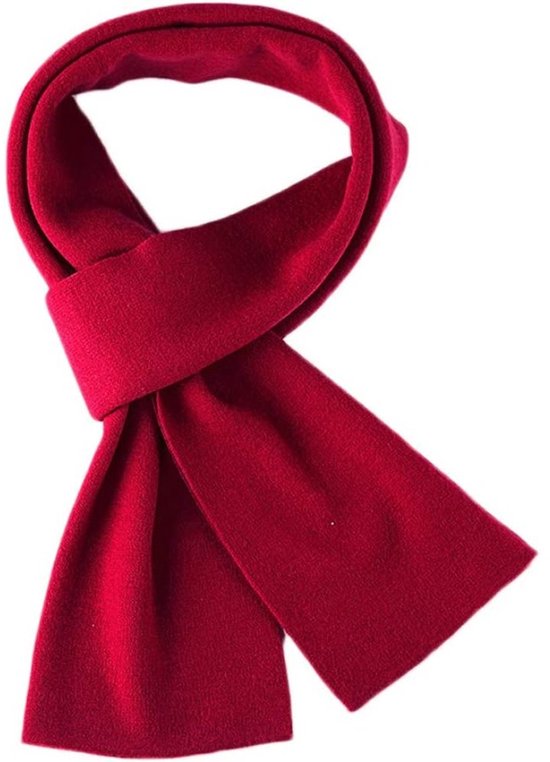 Sjaal - Heren - Heren Sjaal - Winter - Kasjmier - Voelt aan - Wol - Zacht - 180cm-Wijnrood