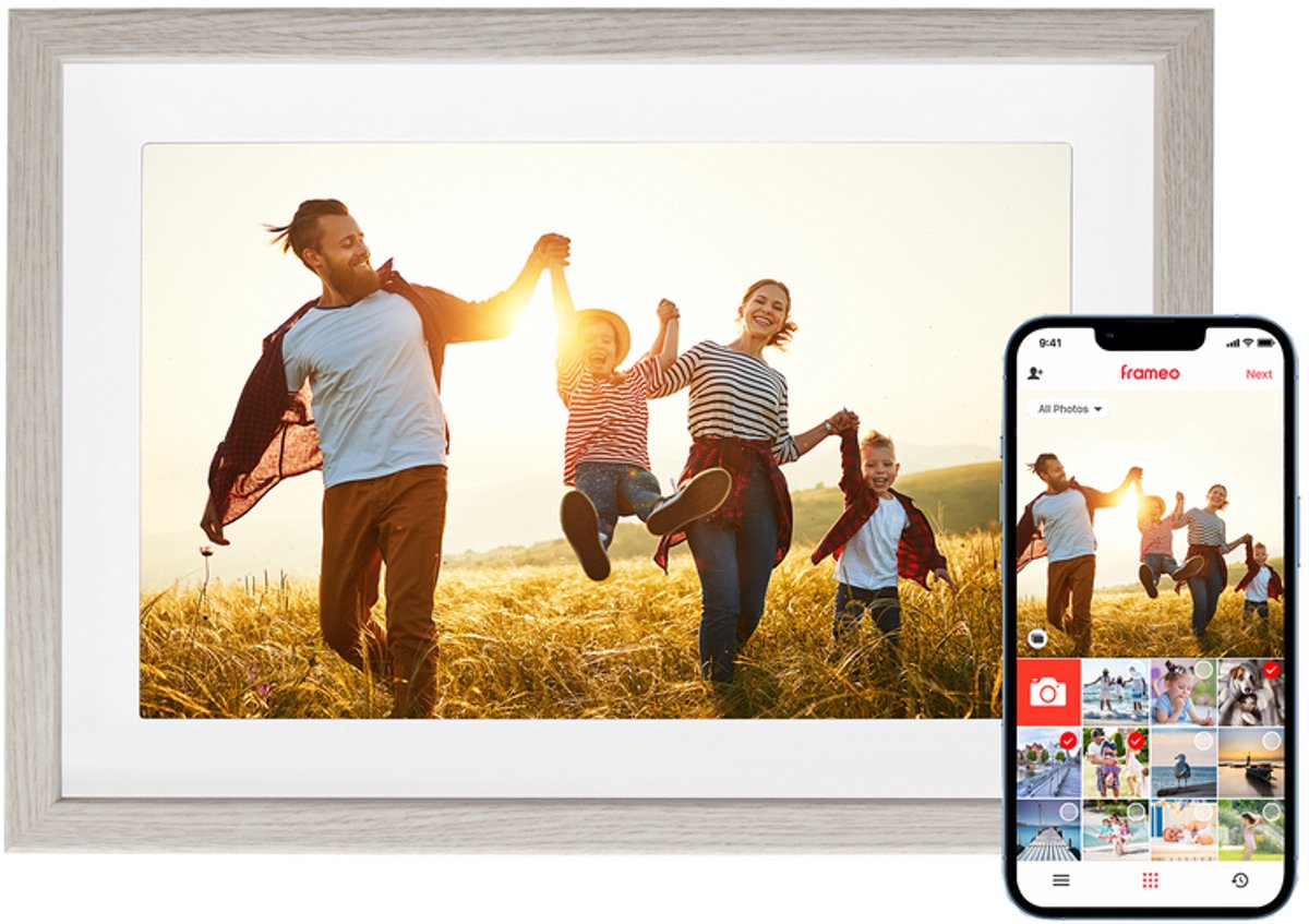 Rollei frameo blank HOUT WiFi 10 inch digitale fotolijst - Rollei - €129,99