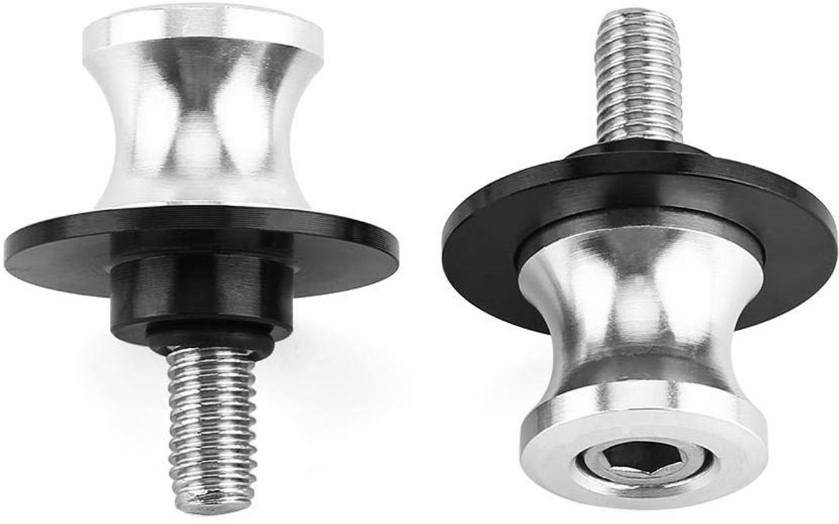 Zwenkarmspoel 8 mm - 2 Stuks - CNC Aluminium - Zilver