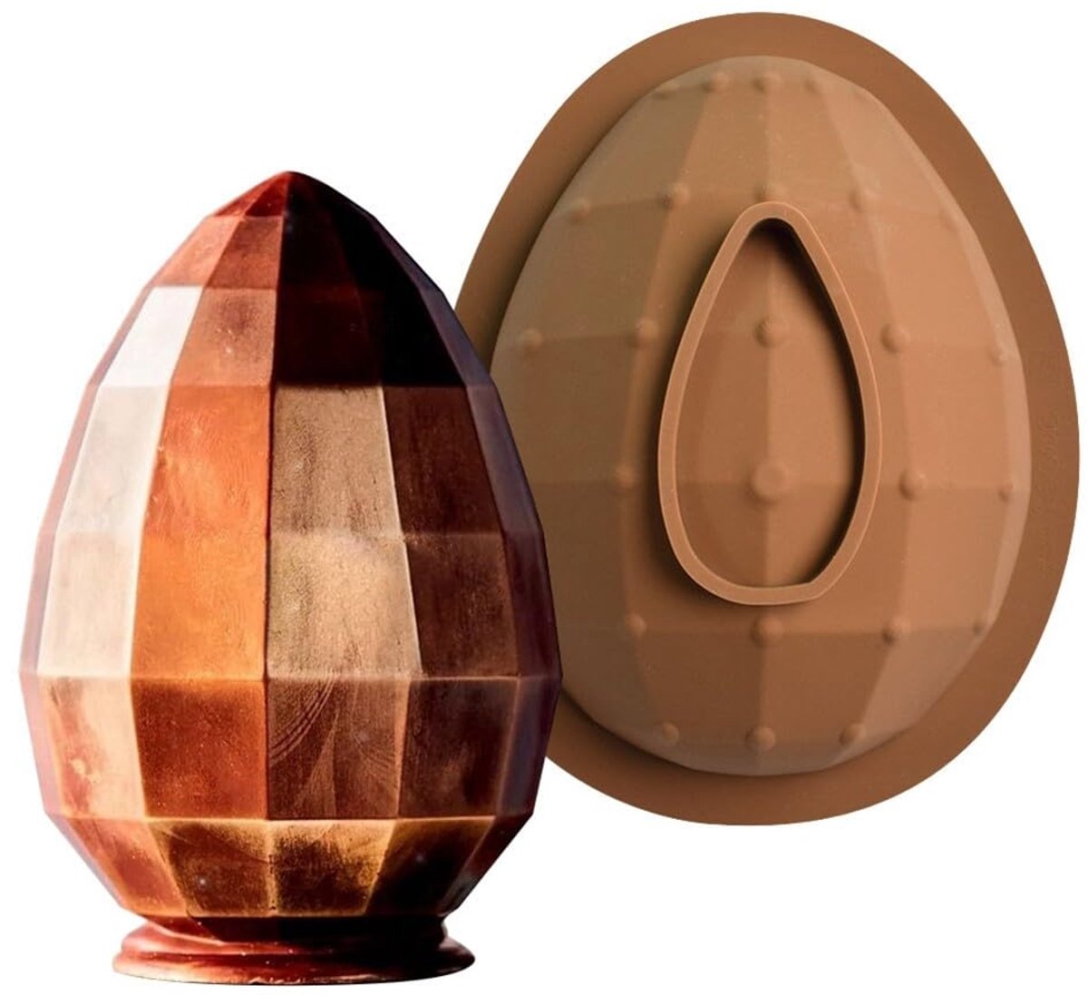 Easter Egg Mould Silicone 3D - Non-stick Coating - Voor Chocolade en Koekjes
