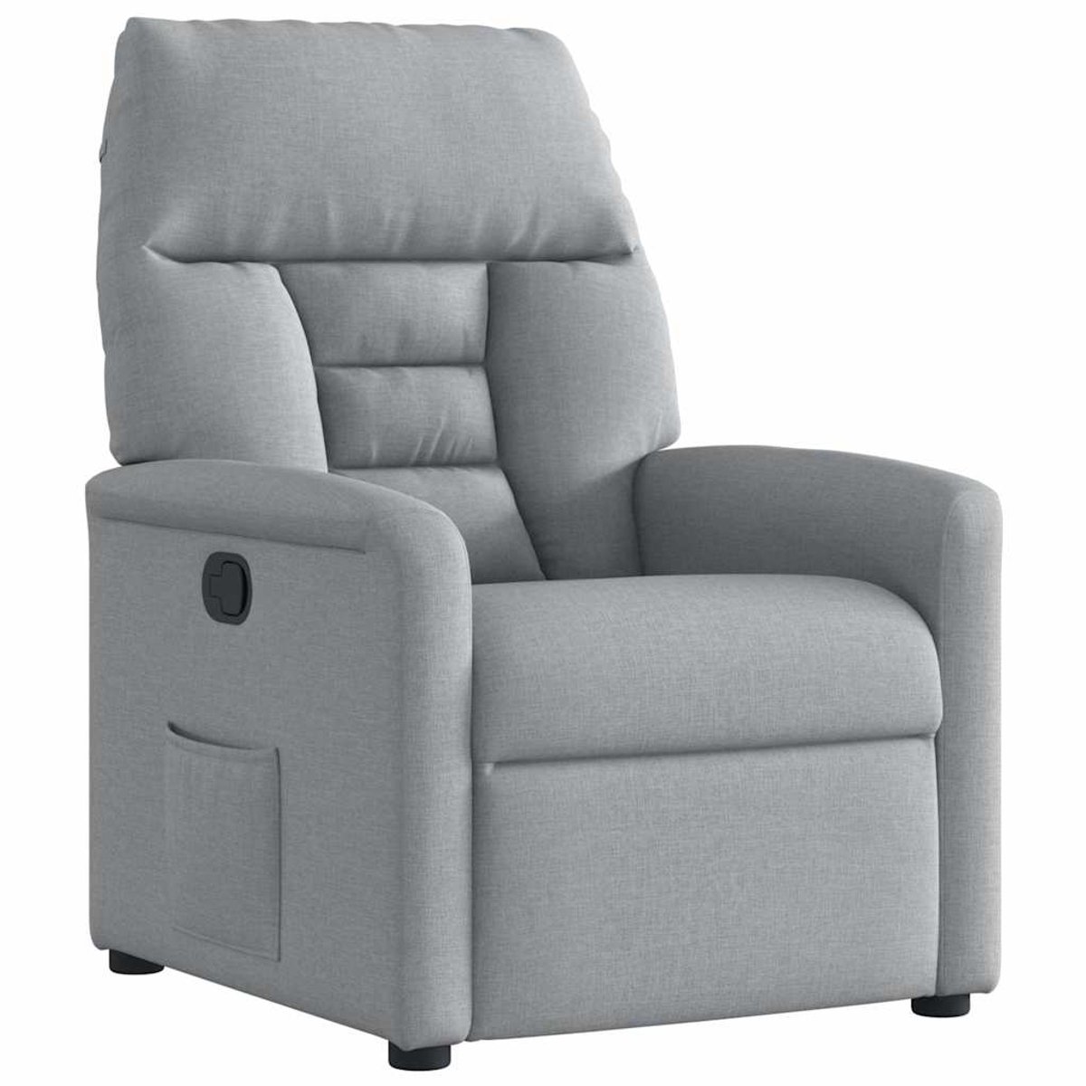 vidaXL Fauteuil - verstelbaar - stof - lichtgrijs