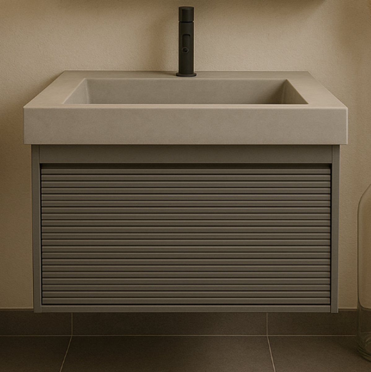 LINEA UNO - Eira 60 - Grijs / Antraciet - Badmeubel - - 301629