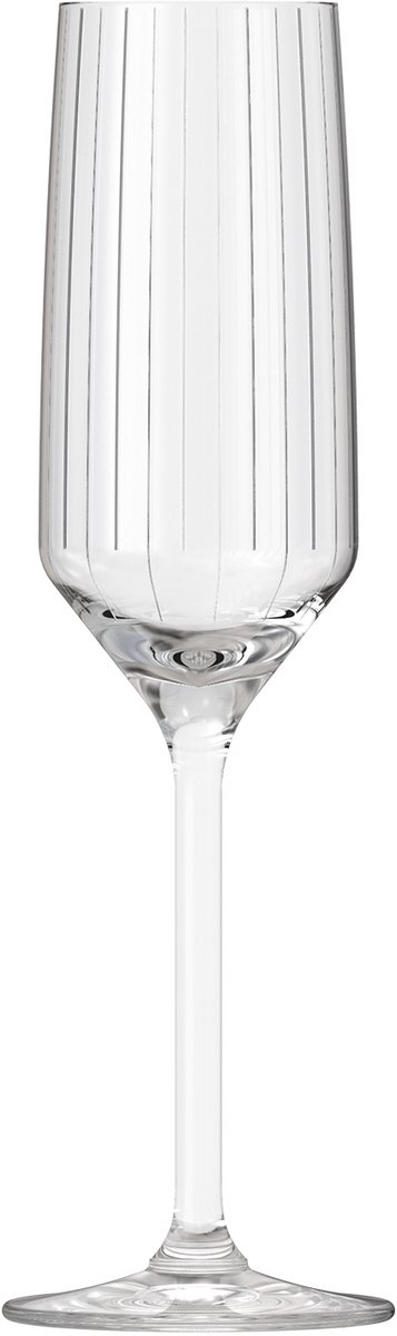 Royal Leerdam - Carré Optics - Champagneflutes - Set van 6 - 22,5 cl - Champagneglazen