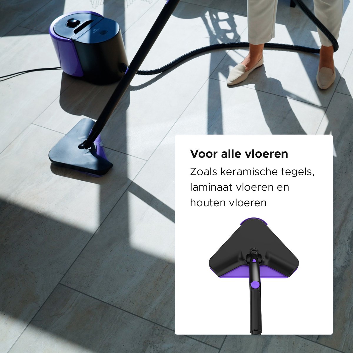Motionflow Stoomreiniger PRO 4 bar – 16-delig, 1500W thumbnail 4