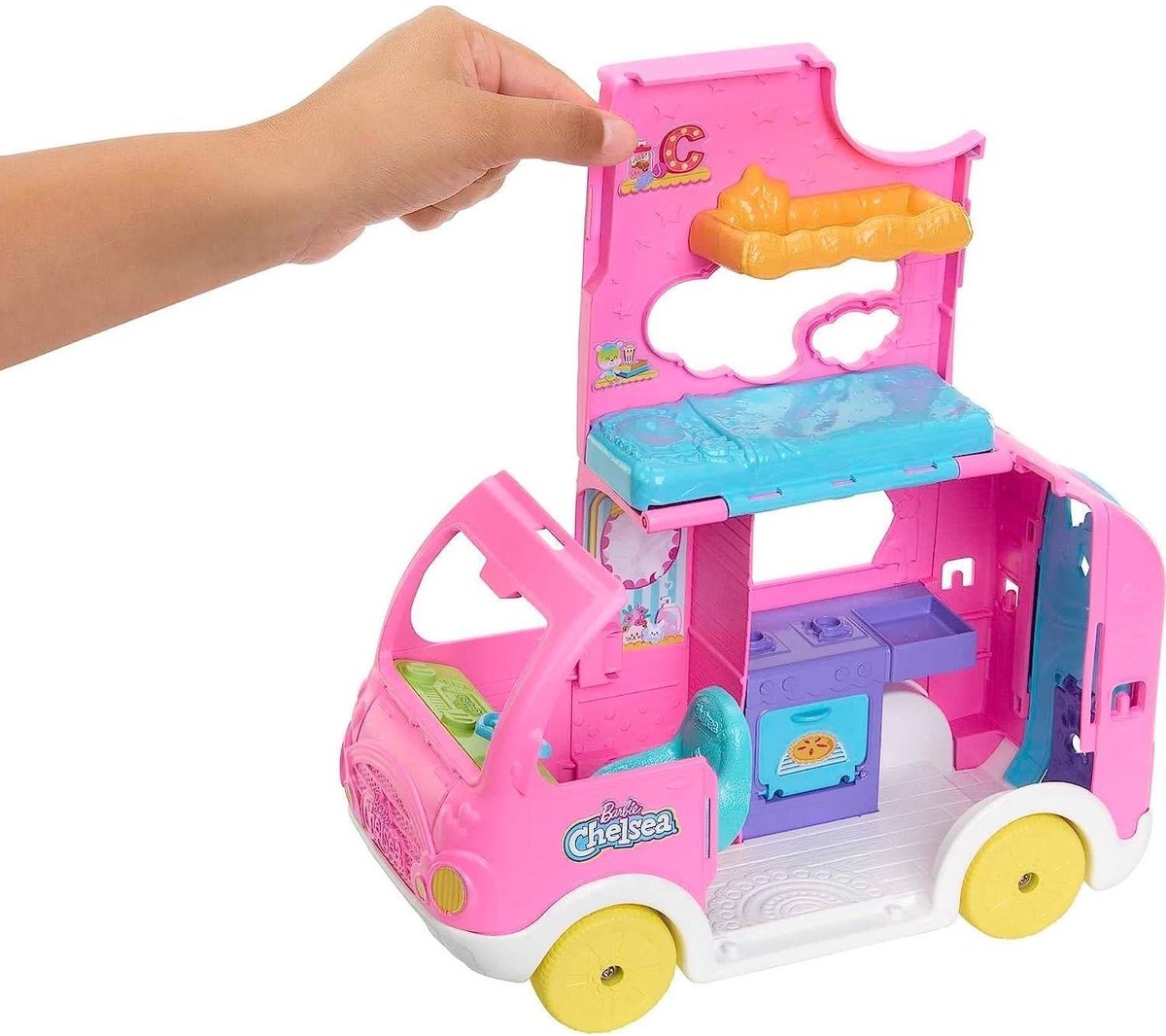 Barbie Chelsea Camper met hondje en konijn - Speelfigurenset — afbeelding 2