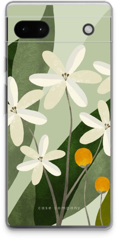 Case Company® - Coque compatible avec Google Pixel 6a - Ivory bloom - Coque souple pour téléphone - Protection sur tous les côtés et sur le bord de l'écran