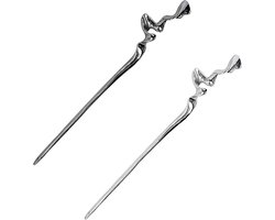 2 stuks haarstaafjes voor dames - retro haarsticks - haarstaafjes voor lang haar - mooi en elegant - houdt het haar vast - geschikt voor haarstyling-design - voor decoratief haar - vast kapsel