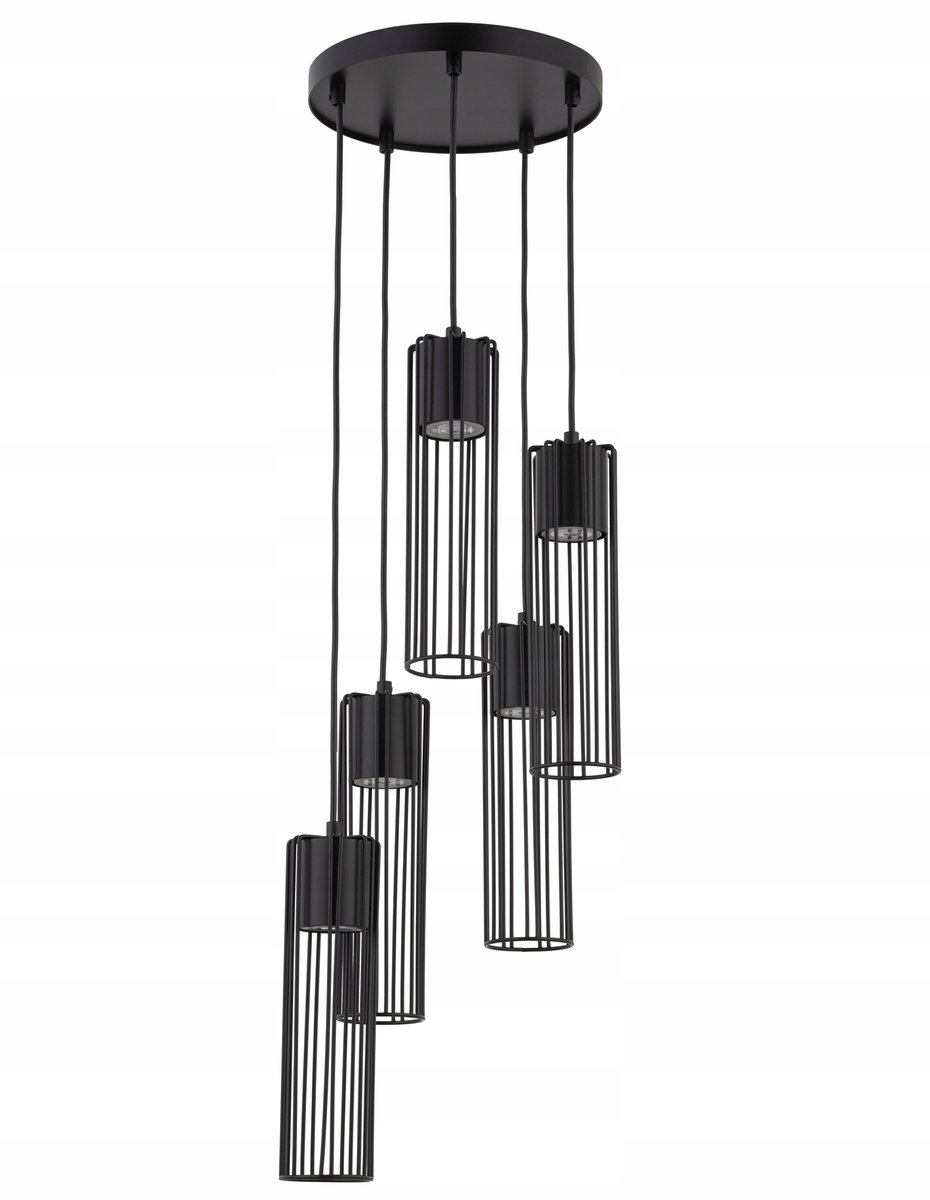 Sigma Fobia 5 hanglamp - Zwart, Rond, 5x GU10