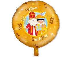 Q2P - Sinterklaas Decoratie- Folie Ballon - Versiering - Feest - Sint en Piet - Helium Ballon - 1 Stuk