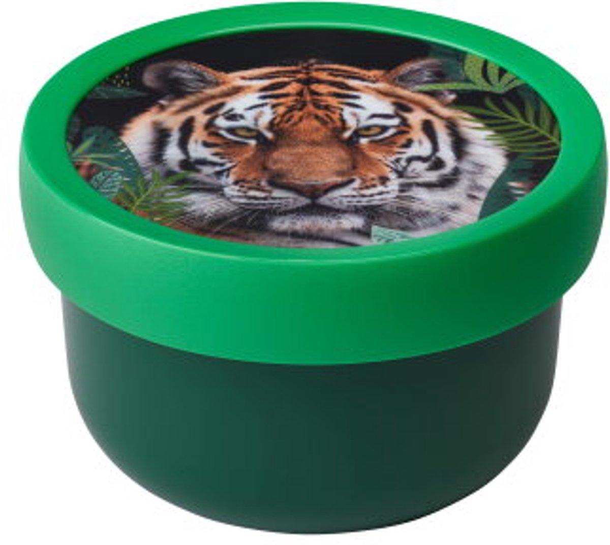 Mepal fruitbox Campus – 300 ml – Inclusief fruitvorkje – Sluit goed af – Snackdoosje – Wild Tiger
