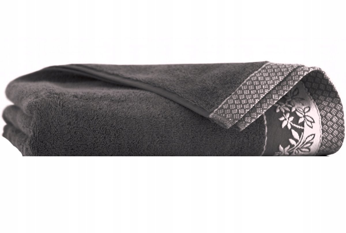 Zwoltex Laura Handdoek 70x130 cm Donkergrijs Egyptisch Katoen
