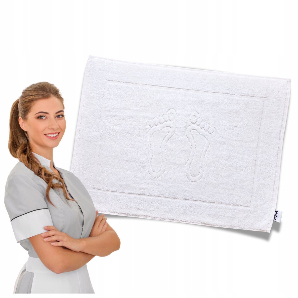 Hotel Handdoek Badmat 50x70cm Wit Katoen voor Voeten