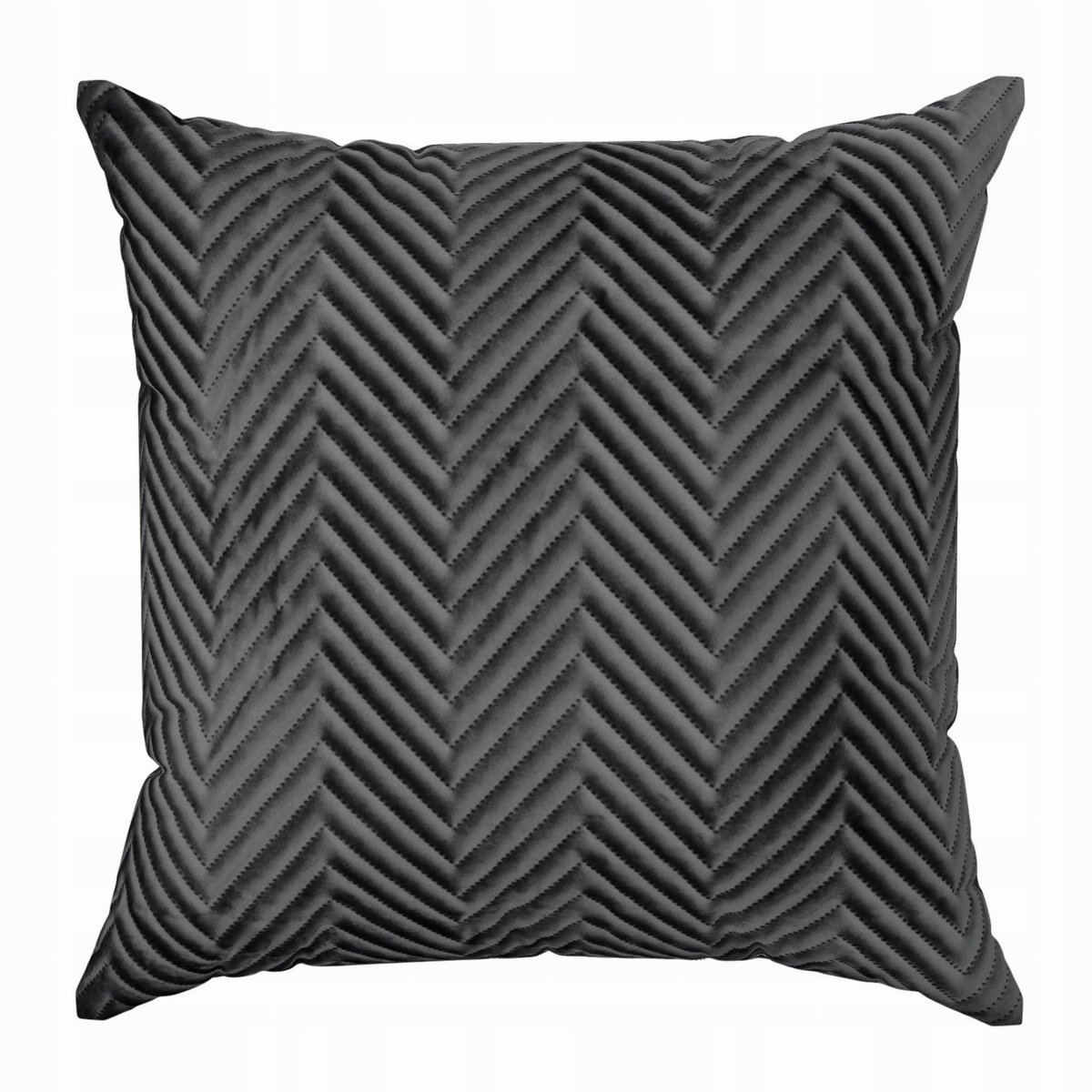 Decoratieve Kussenhoes 45x45 cm Sofia Zwart Velour Geometrisch