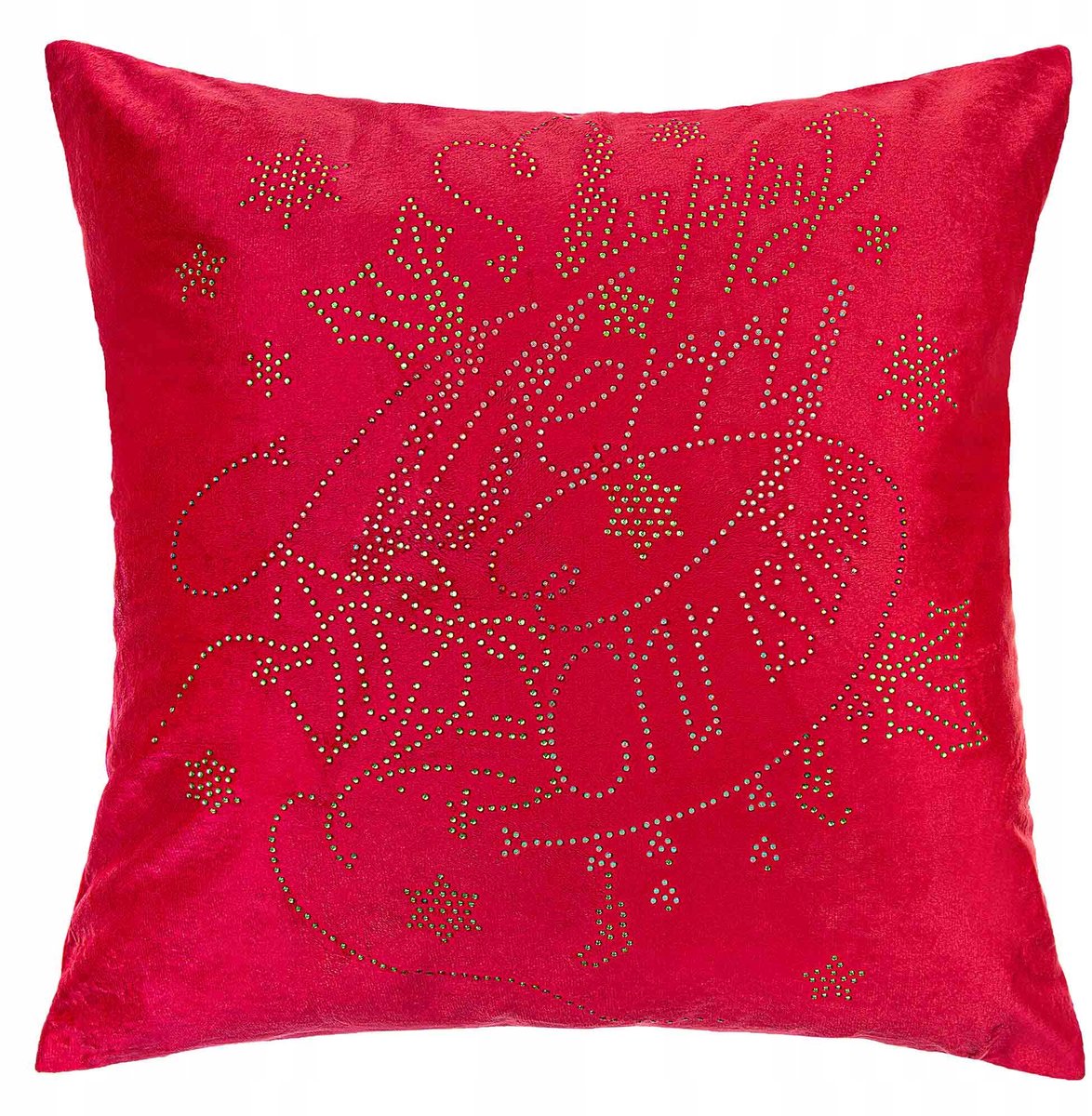 Kerst Sierkussenhoes Rood 45x45 cm - Feestelijke Sfeer