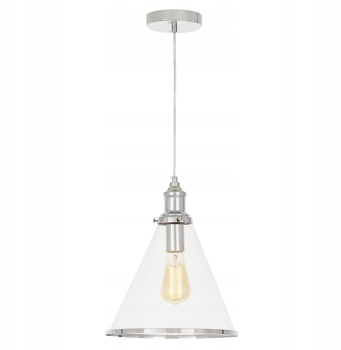 Moderne Hanglamp Glas Chroom E27 40W - Feroli Lumina Deco