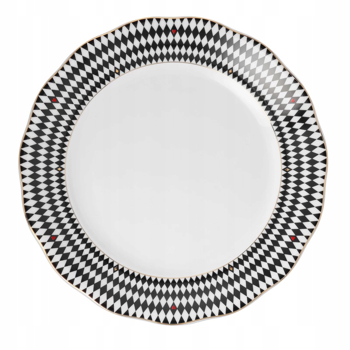 Ćmielów Bord Dinerbord Dama Kier Blauw 26 cm Porselein