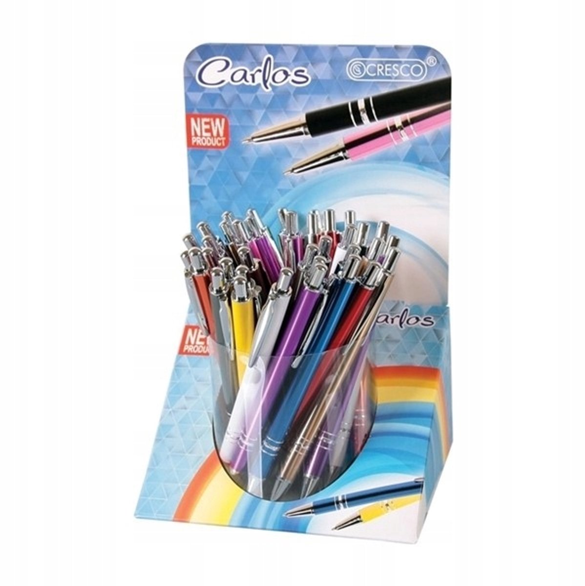 Cresco Carlos Touch 451006: Klikbare Pen met Touchscreen Stift (Mix Kleuren)