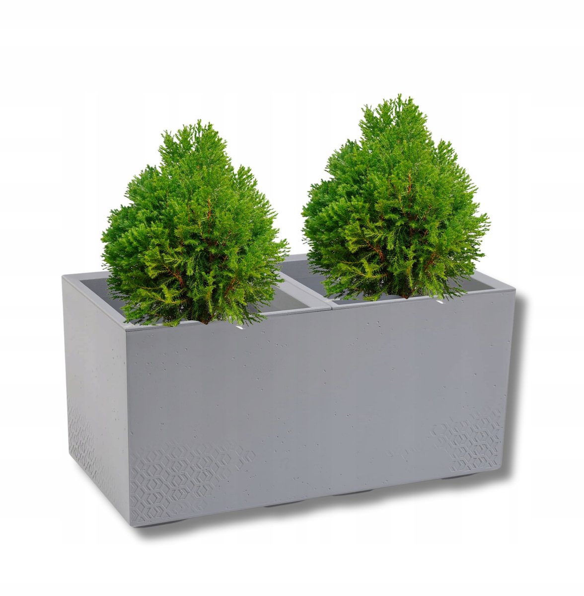 KARO ECO Beton Plantenbak op Wielen 80x40cm Grijs