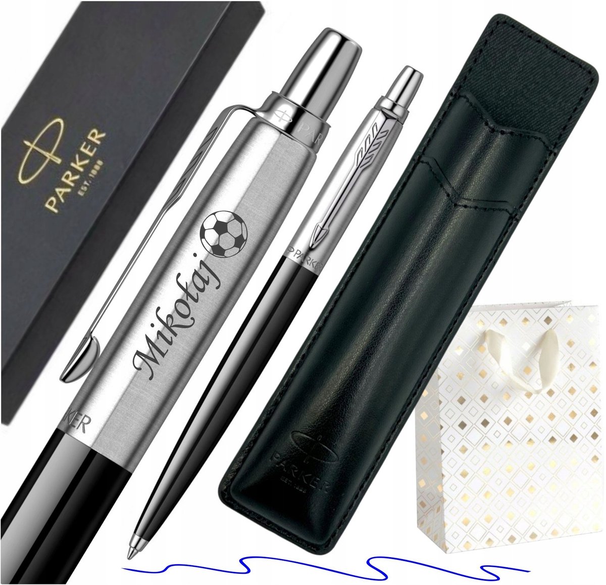 Parker Jotter Pen Zwart met Gravure & Luxe Cadoverpakking