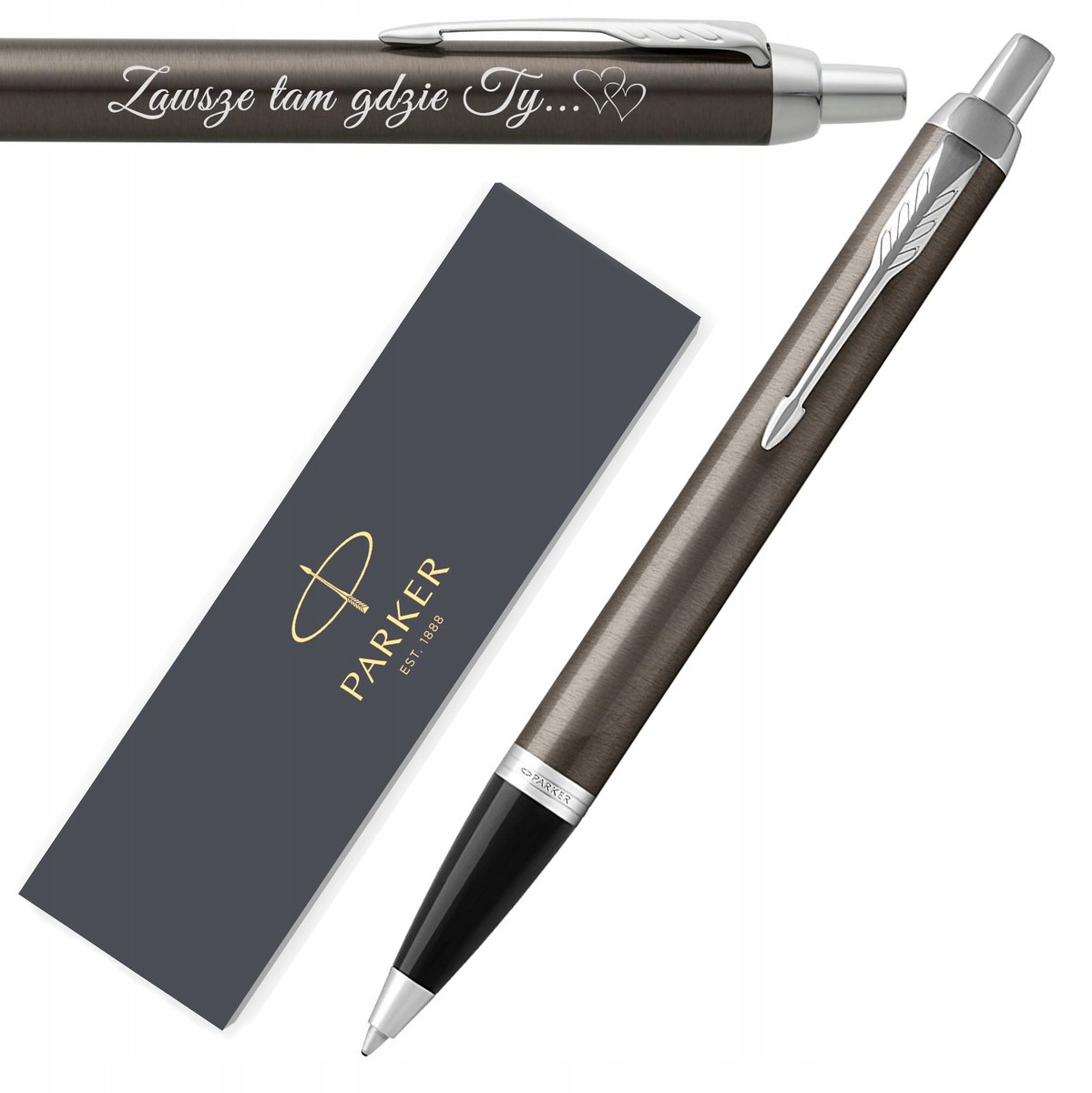 Parker IM Dark Espresso CT Pen met lasergravering