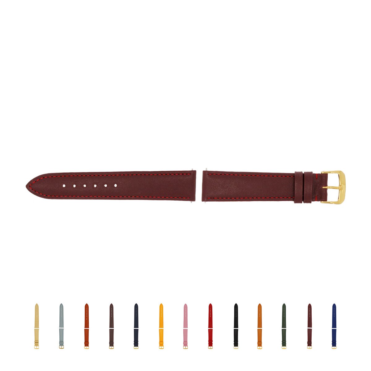 SELVA horlogeband, 14-24 mm, leer, verwisselbaar, vervangende band voor smartwatch, gemaakt in Duitsland