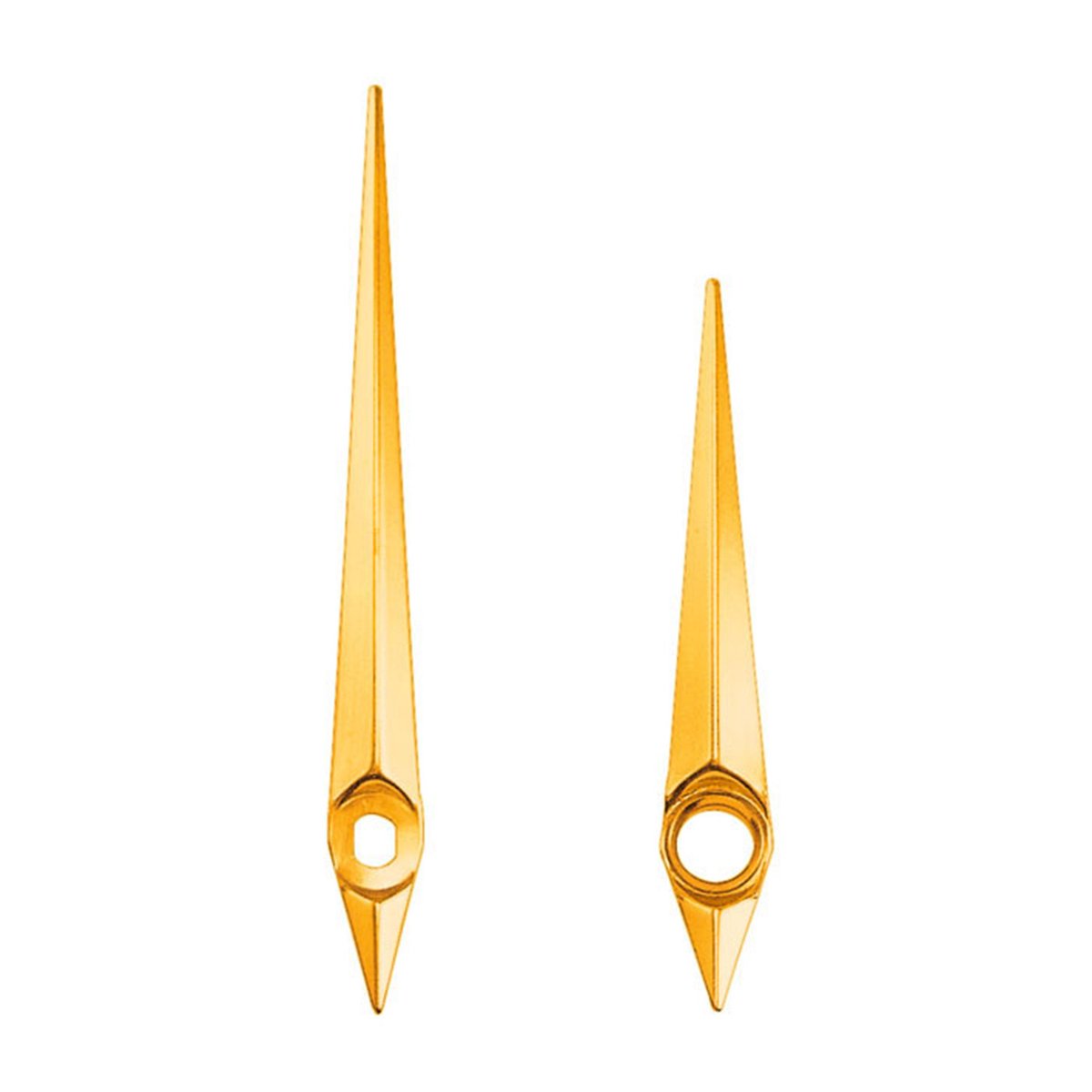 Paar wijzers voor mechanische lans gele minutenwijzer-L:72mm